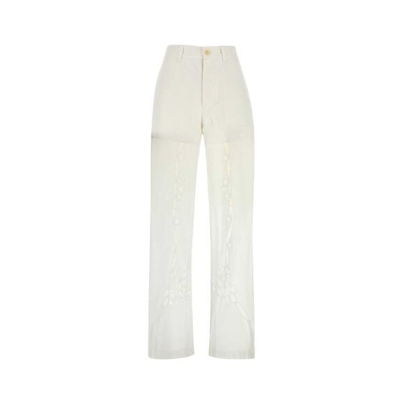 Marine Serre Women White Cotton Pant